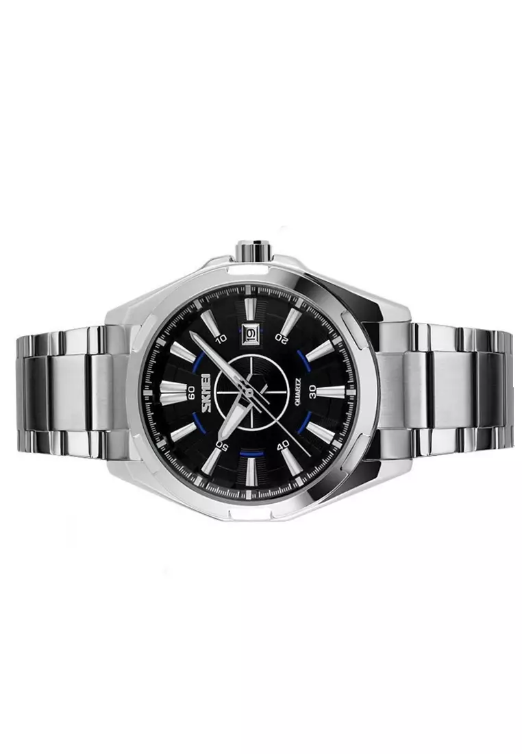 Jam Tangan Kasual Analog Pria Waterproof 30m Strap Tali Material Stainless SC91 ORIGINAL