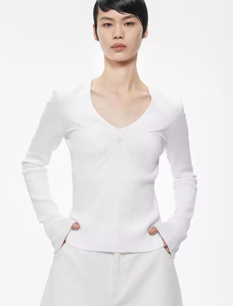 Long-sleeved pullover sweater