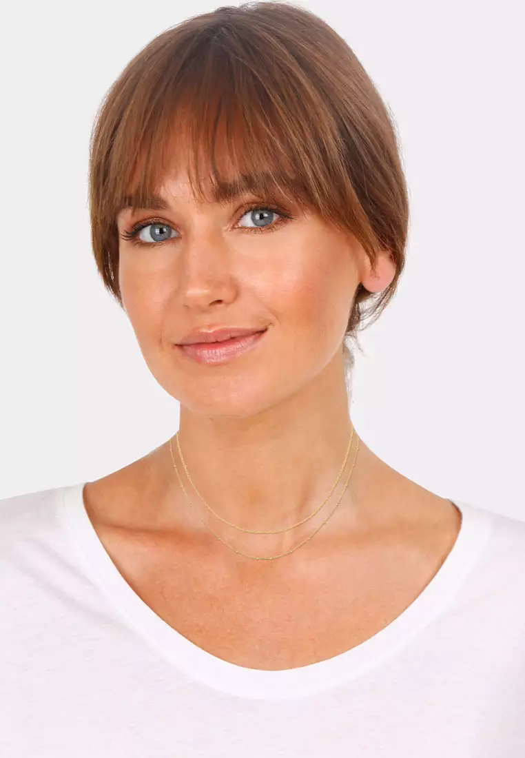 Gold Plated Ball Chain Necklace Set