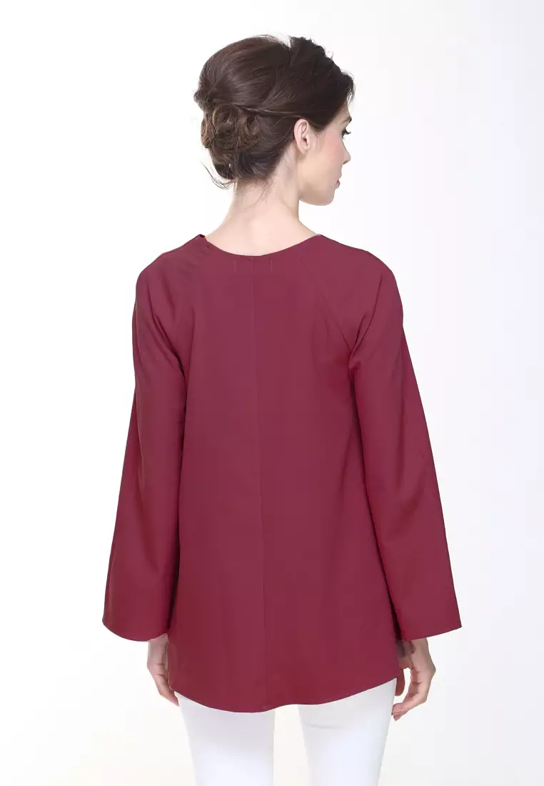 Vivi Top in Maroon