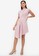ZALORA WORK pink Front Cascading Drape Dress 9878DAACF4DD6EGS_4