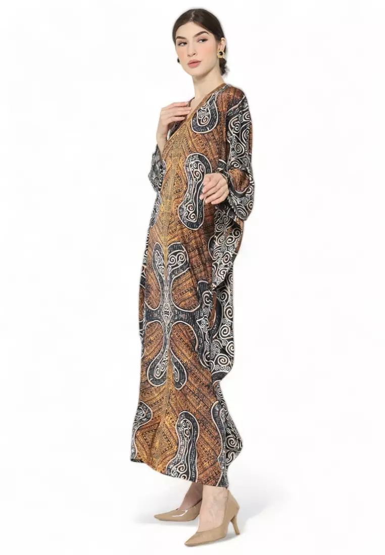 Kanzi Long Sleeve Batik Kaftan