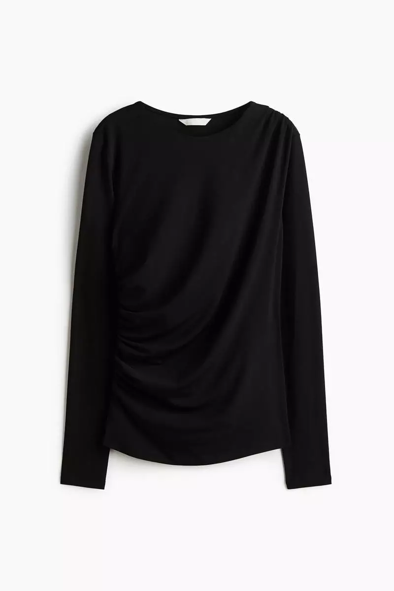 Draped jersey top