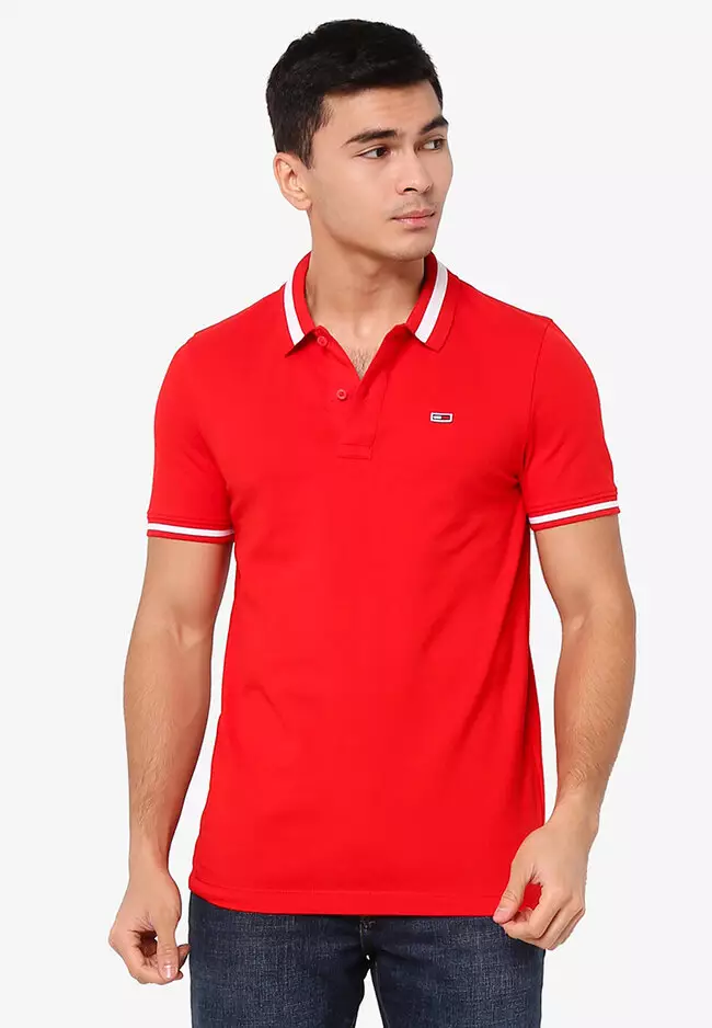 Tommy Hilfiger slim fit polo shirt with contrast zip Talla M Color