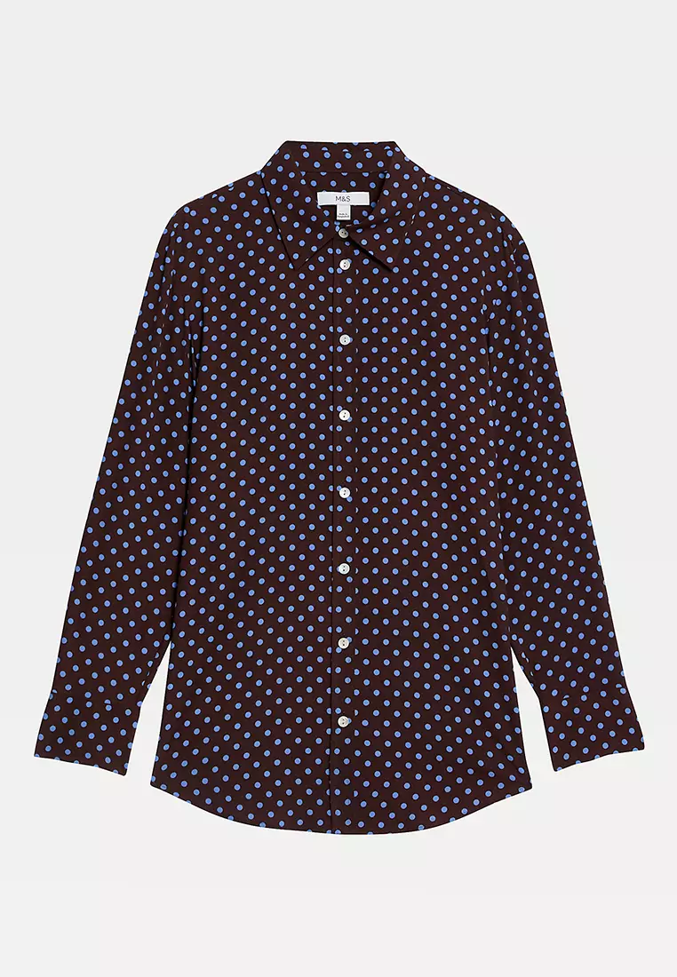 Printed Collared Blouse