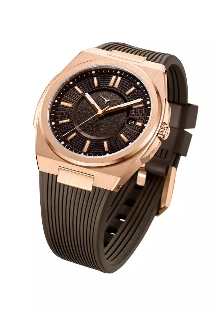 Jam Tangan Pria Analog Zinvo Rival Rosegold + Free Premium Rubber Strap