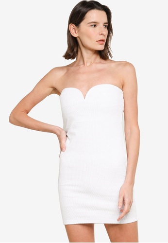 H&M white Strapless Dress 7E107AA7651FFAGS_1