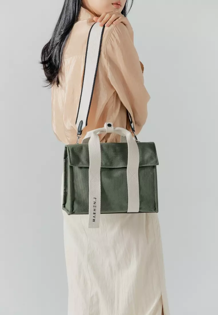 ROY MINI Canvas Crossbody Bag Moss Green