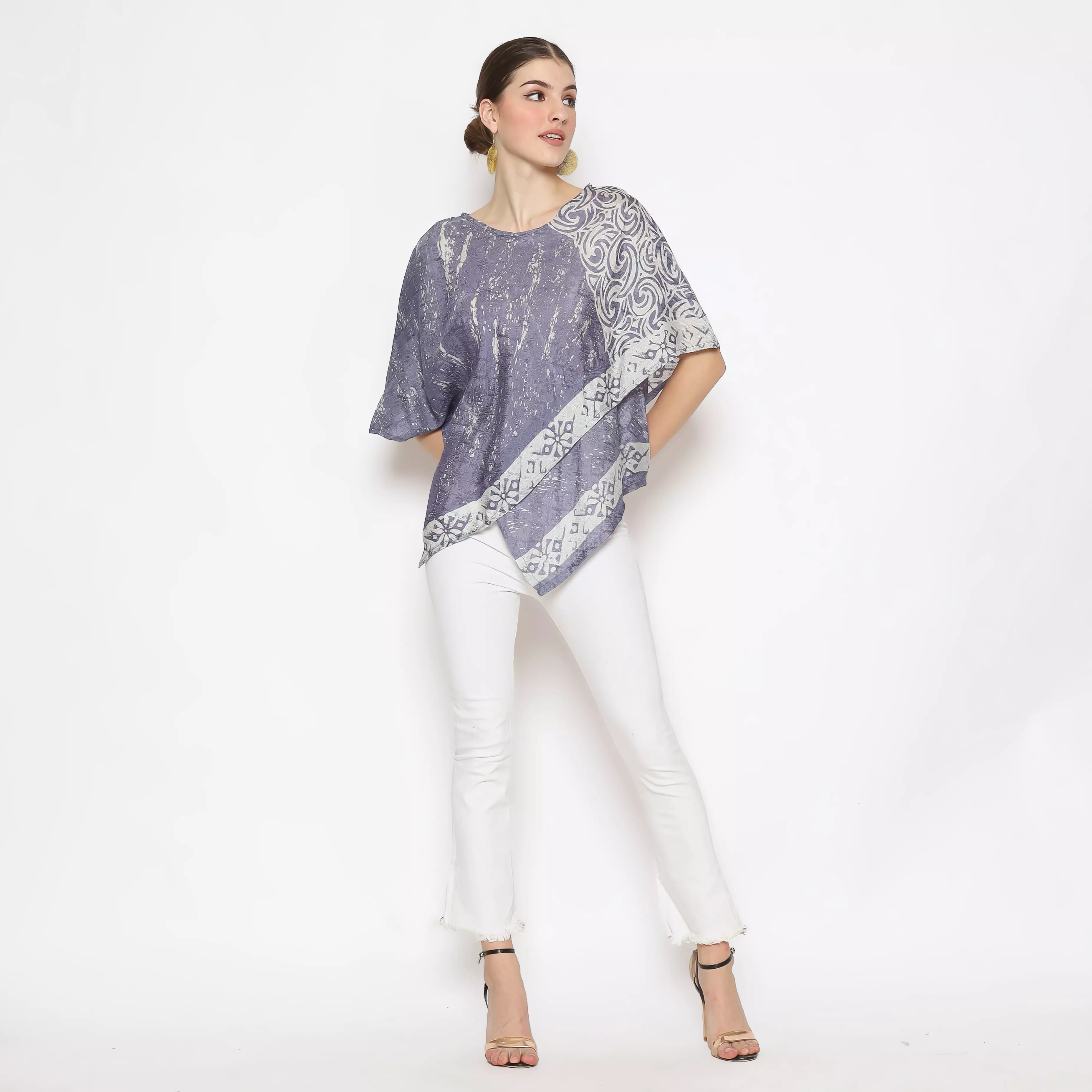 Rinjanie Batik - BEST SELLER - Blouse Zigzag Batik - Blouse Wanita Unik - Awan Bersahaja - Blouse Batik Modern