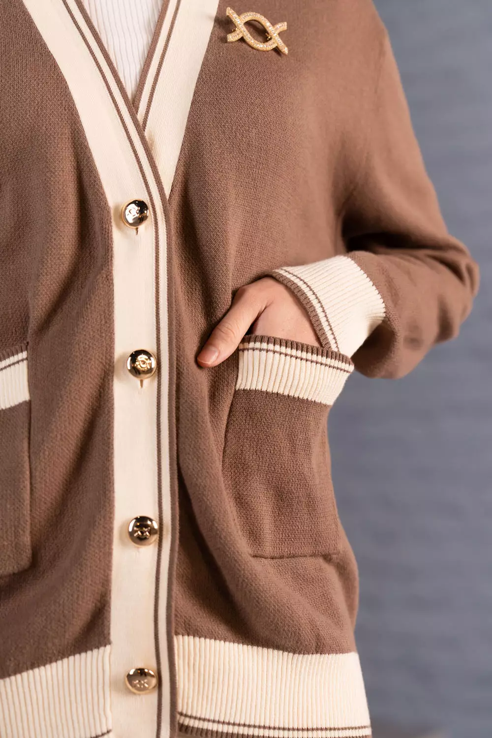 Klamby - Verra Knit Cardigan Woodsmoke