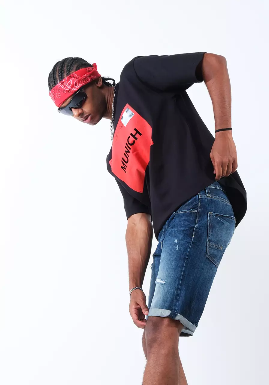 Kaos Pria Boxy Rhone Black