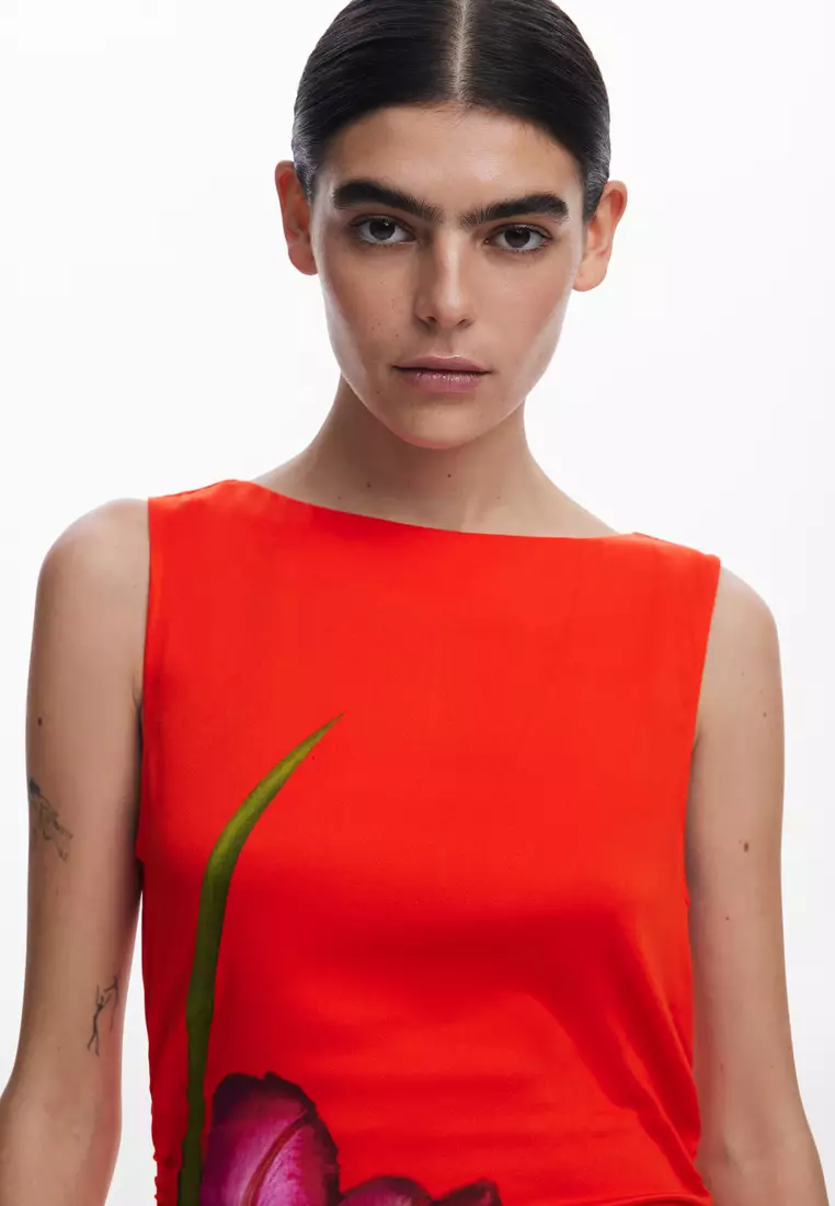 Orchid asymmetrical dress