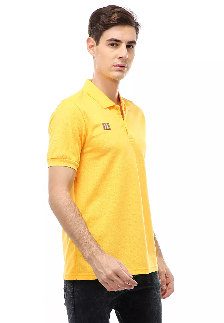 Jack Atasan Formal Pria T-Shirt Kaos Polo Polos Lengan Pendek Material Cotton ORIGINAL - Yellow