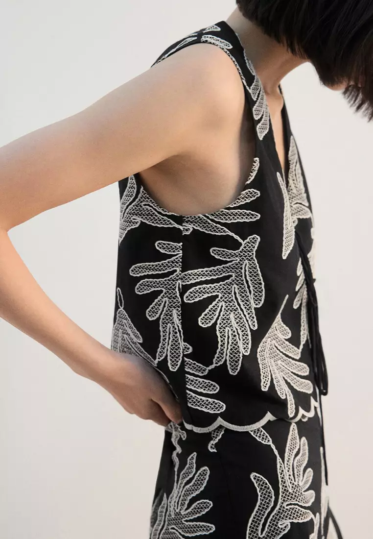 Embroidered Waistcoat With Bows