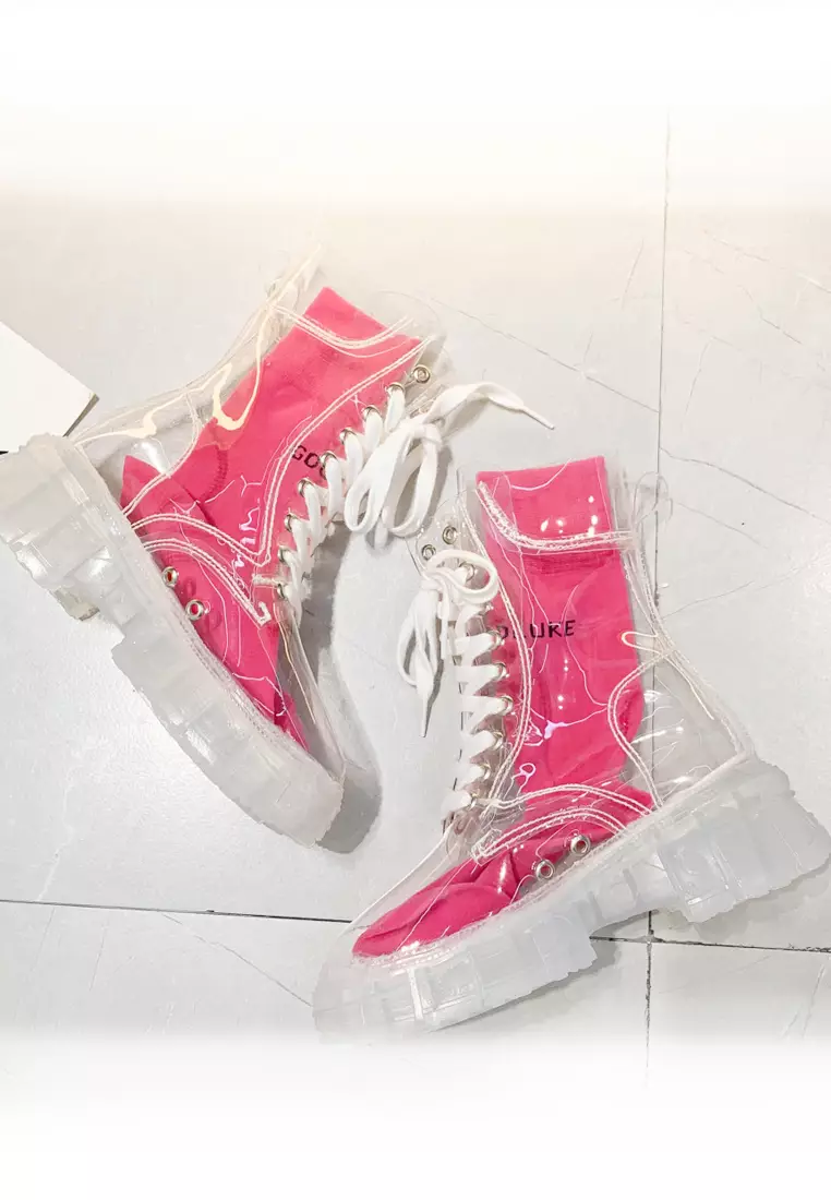 Buy Twenty Eight Shoes VANSA Fully Transparent Martin Rain Boots