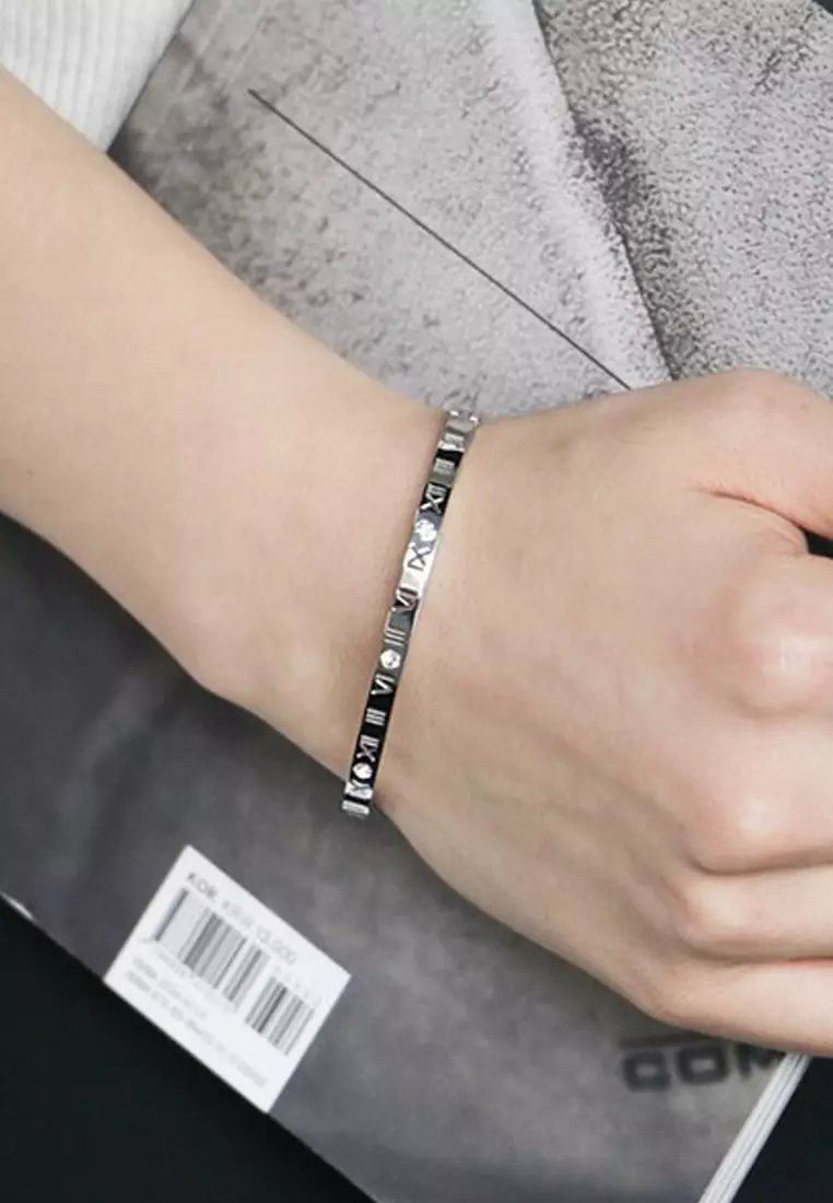 Chantal Roman Numeral Couple Bangle Set