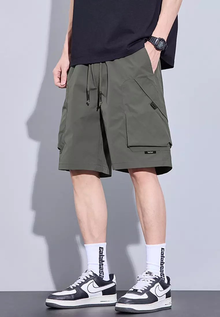 Drawstring Cargo Shorts