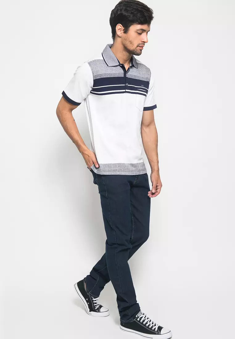 LGS - Kaos Polo Pria Casual - Lengan Pendek - Warna Kombinasi - CTS.224.M2745.02.C
