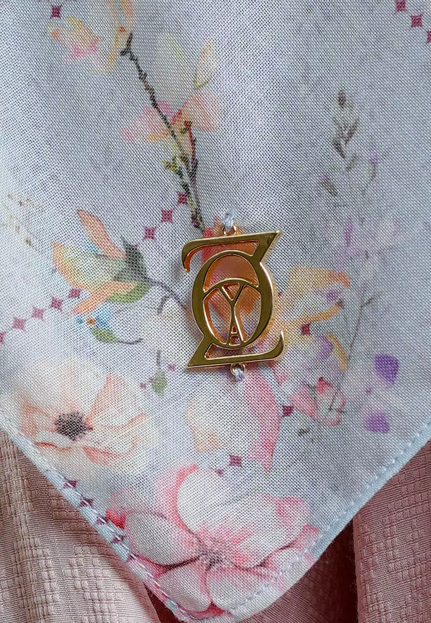 VIOLA Scarf Blue Fog - Kerudung Hijab Segiempat Motif With BOX - Bahan Nesla - Ukuran 115x115