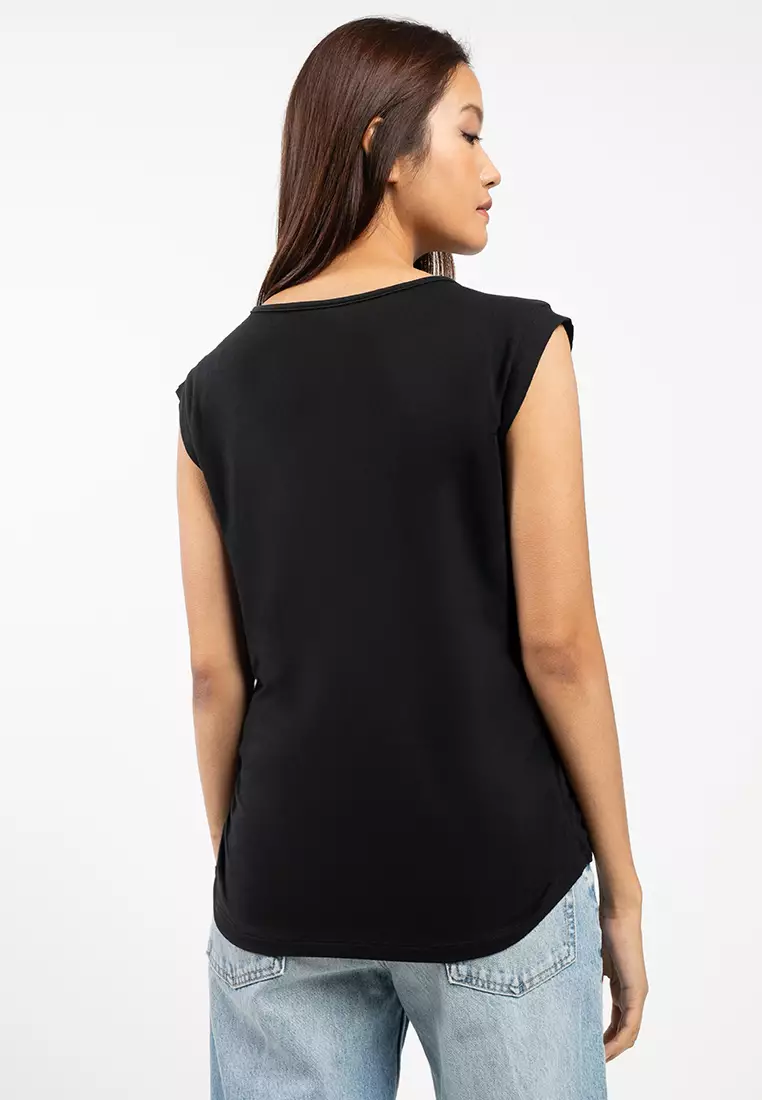 Women's Bling H-D® Born to Fly Notch Neck Muscle Tee