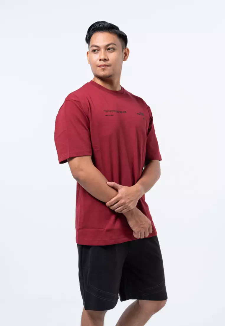 MEN'S COTTON LIFESTYLE SHORT SLEEVE PRINTED OVER SIZE T-SHIRT