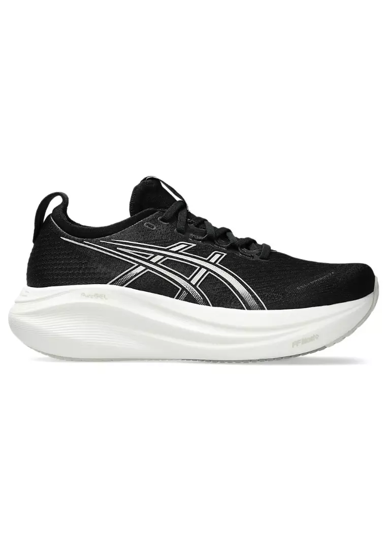 GEL-NIMBUS 27 (D WIDE) WOMEN RUNNING SHOES (BLACK)