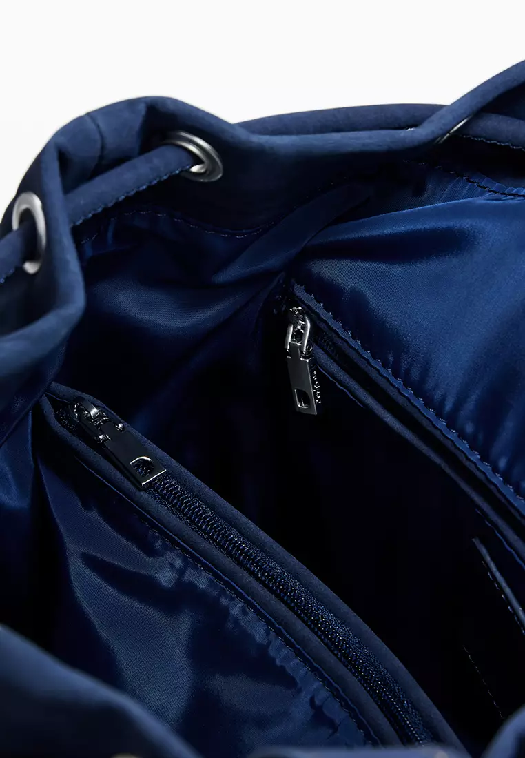 Medium denim bucket backpack