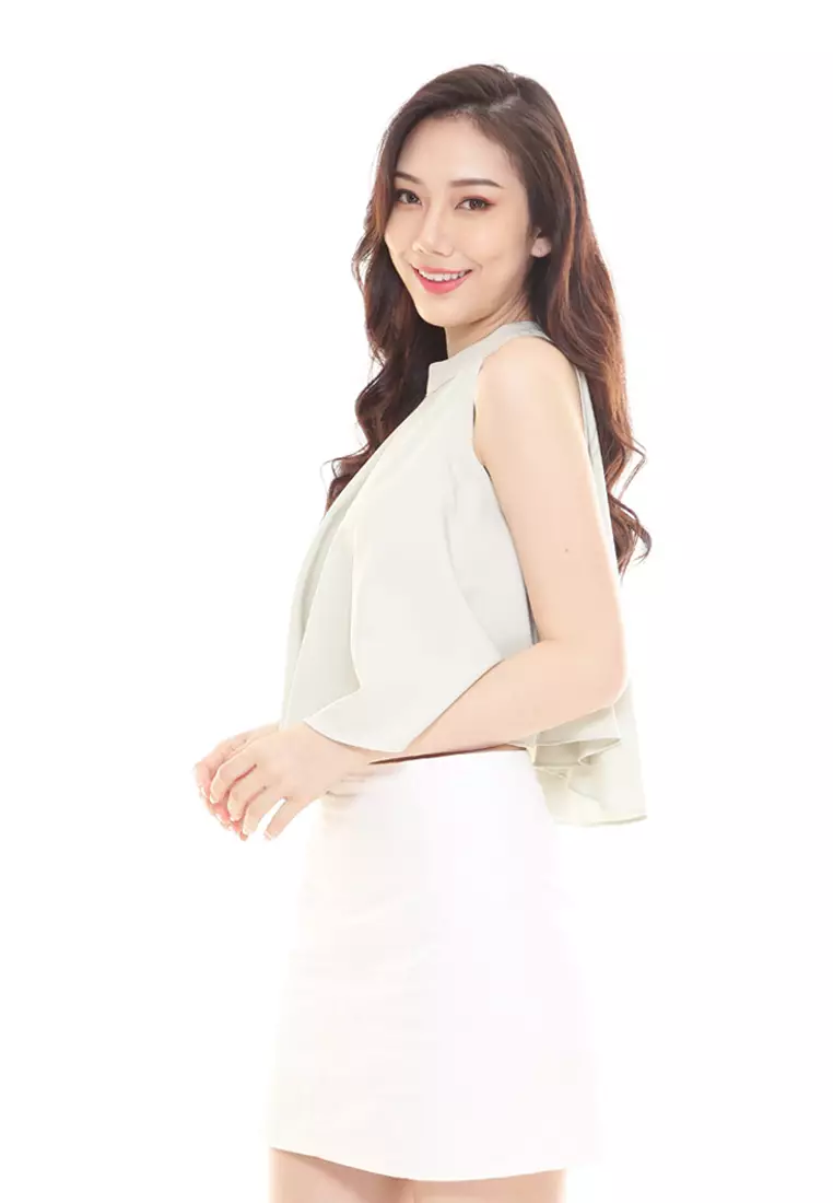 Olivia Sleeveless Top in Light Green
