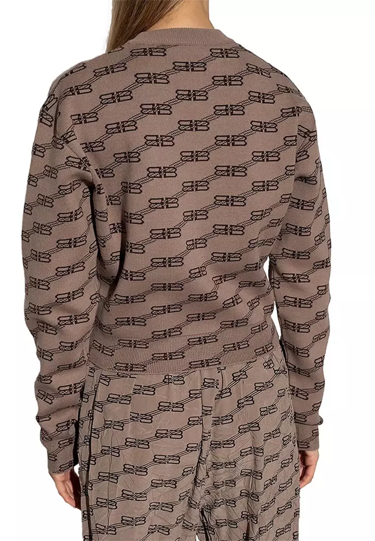 早期完売★BALENCIAGA BB MONOGRAM セーター★NewArrival Balenciaga BB monogram-intarsia Jumper | Brown | FARFETCH