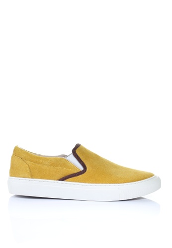 PRODUIT PARFAIT yellow Suede Slip On Sneaker 3BECESHD92E722GS_1