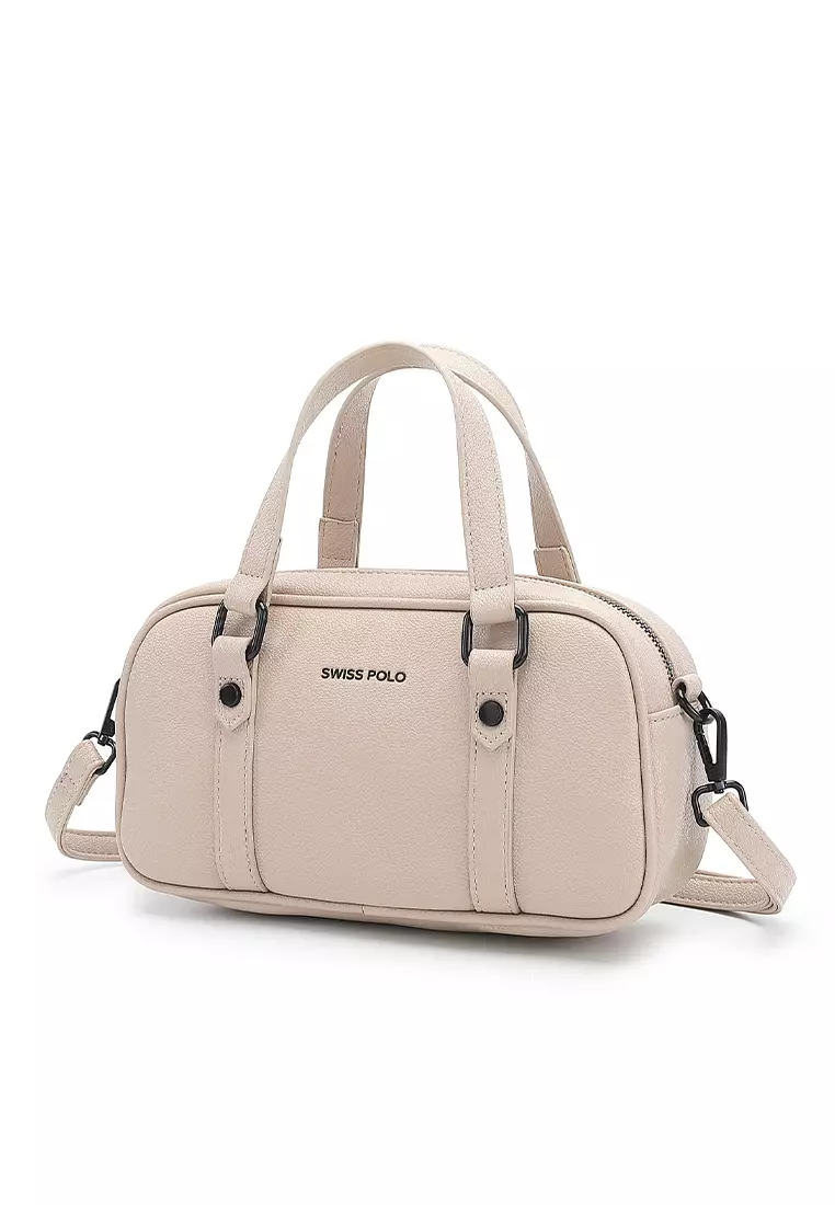 Women's Top Handle Bag / Sling Bag / Crossbody Bag - Beige