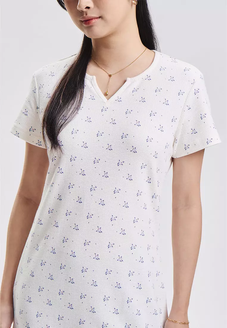 Floral All-Over Print A-Line Dress