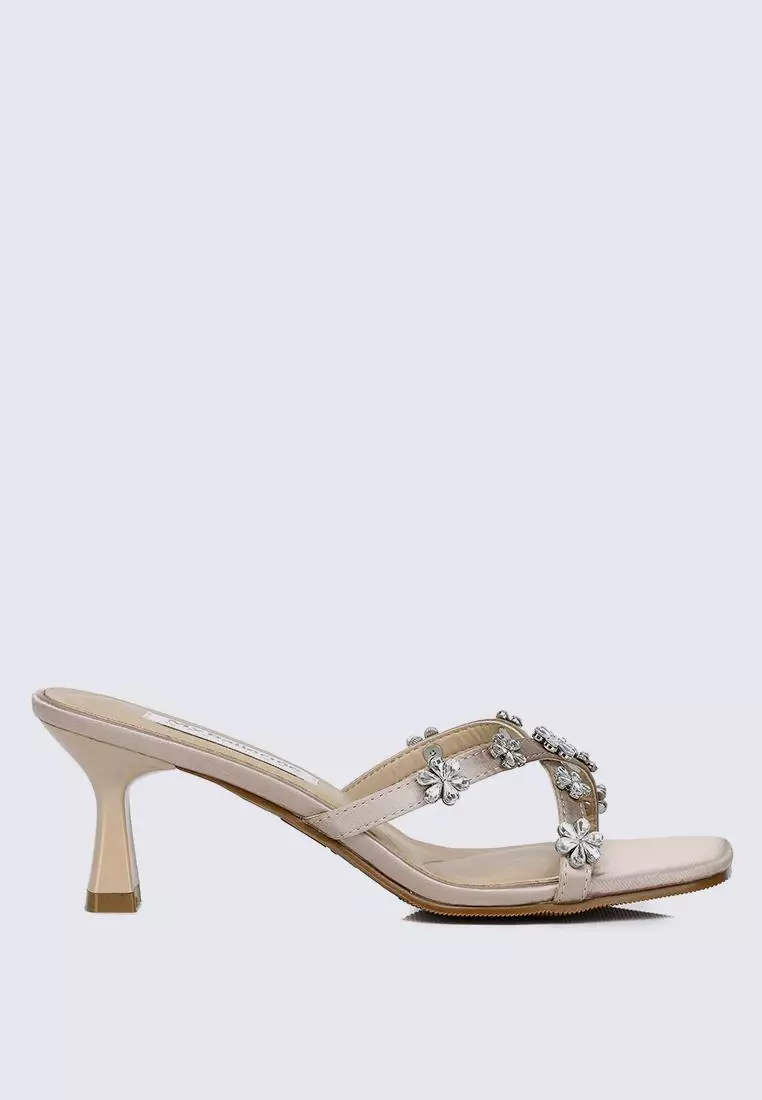 Discount on My Ballerine  shoes - SKU: My Ballerine Alyssa Comfy Heels In Champagne