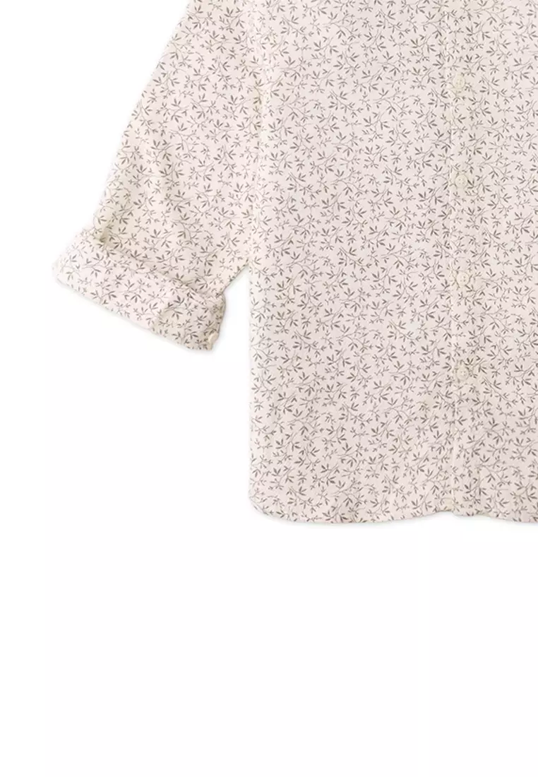 Kareem Printed Mandarin Collared Shirt