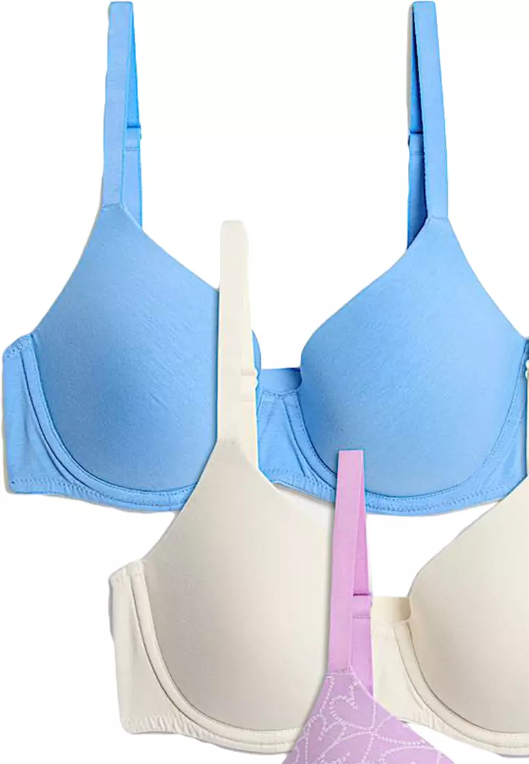 3Pk Wired T-Shirt Bras