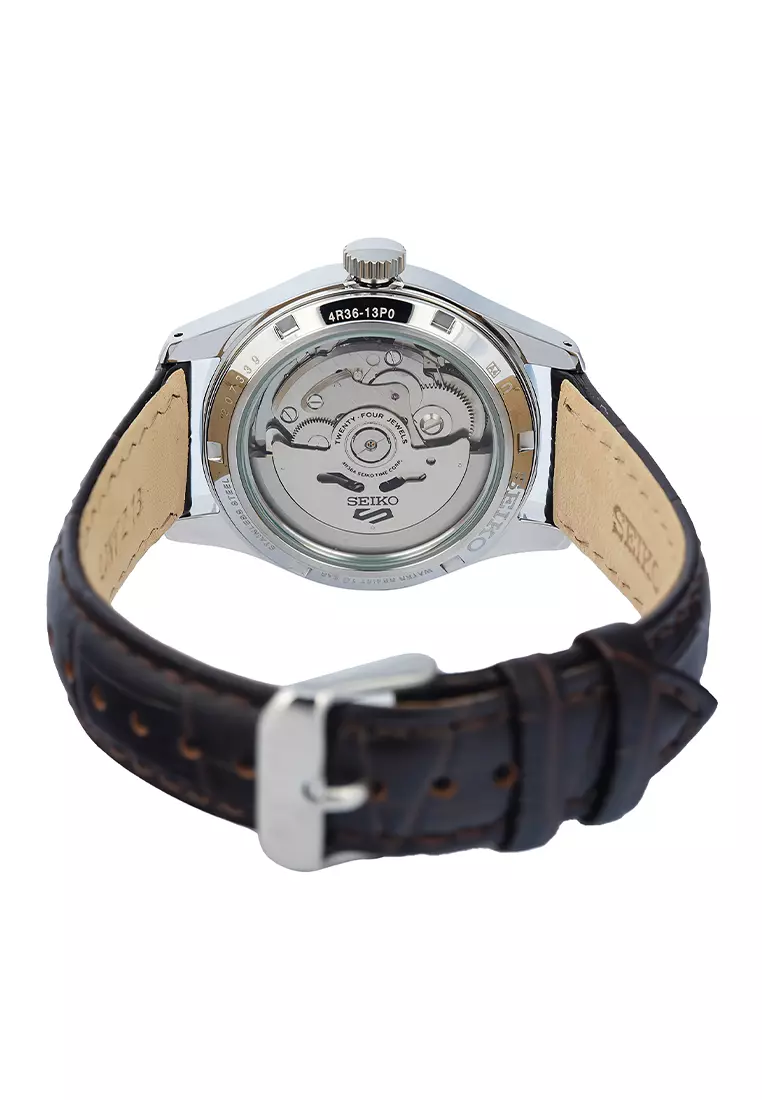 Seiko 5 Sports - Jam Tangan Analog Pria - Field Suits Style - Leather Strap - SRPJ89K1