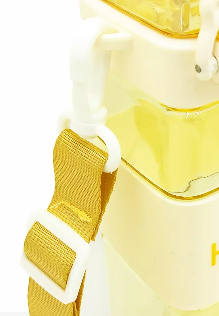 Wakakids Botol Minum Anak Plastik Kotak Sedotan dan Tali Panjang dengan Model 2 Cara Minum 570ML K259 Venjr Ungu