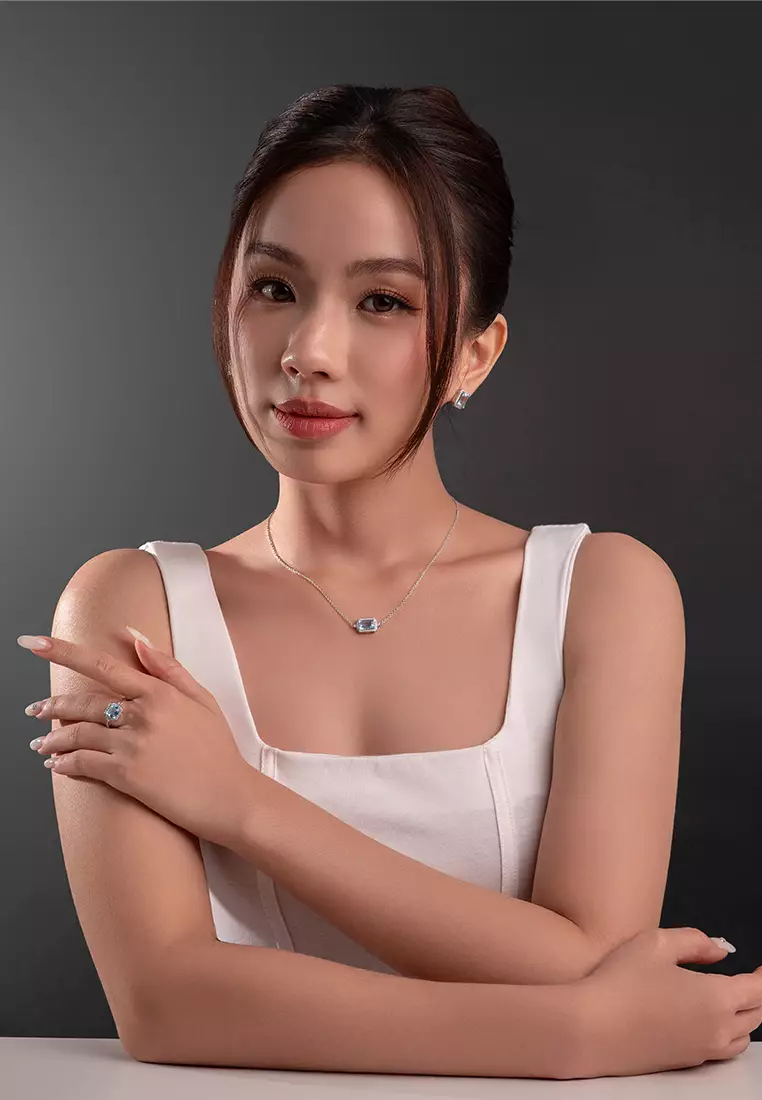 Glow Blue Aquamarine Ring 015