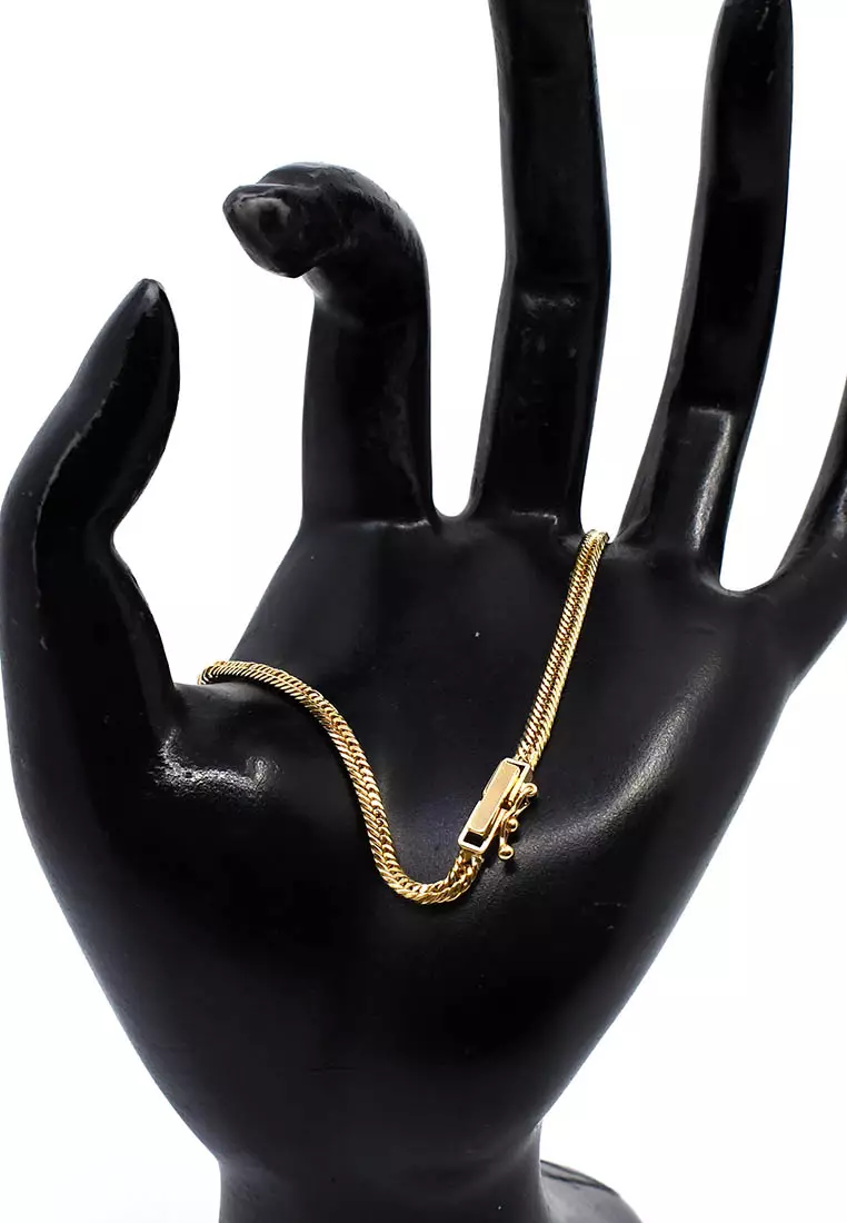 18K Italian Made Yellow Gold Bracelet