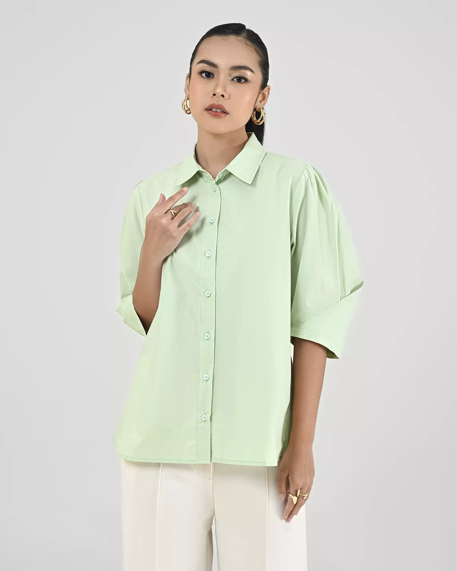 Geulis.id KARISA SHIRT - Sage