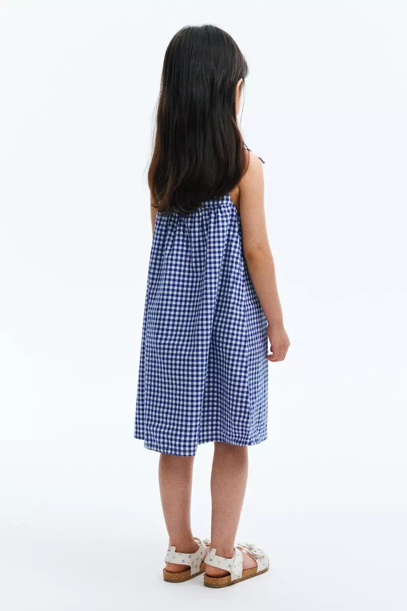 Cotton poplin strappy dress