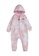 Levi's pink Levi's Girl Newborn's Zip Up Hoodie Coverall (0 - 9 Months) - Almond Tie Dye 4EC06KA9ACA674GS_1
