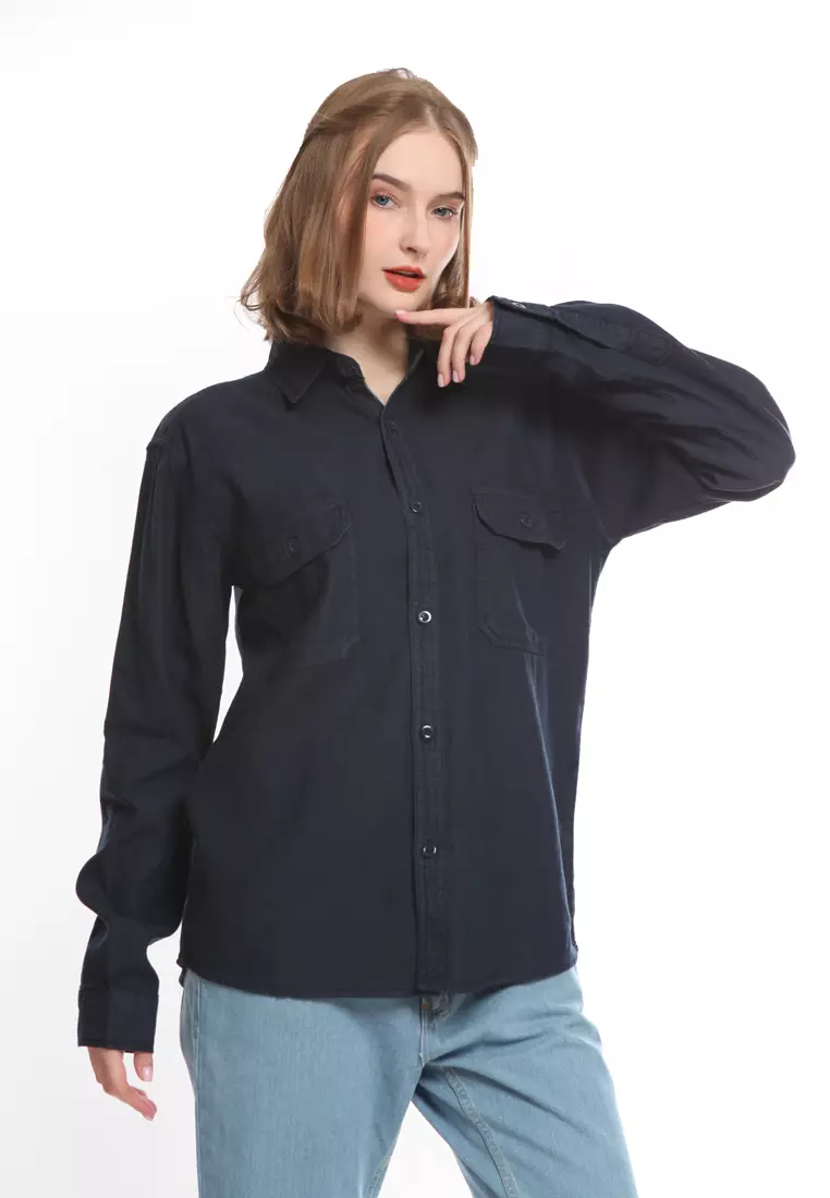 Kemeja Denim L/S Krah Basic 282305