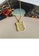Glamorousky white 925 Sterling Silver Plated Gold Fashion Temperament Pattern Geometric Square Pendant with Cubic Zirconia and Necklace 04965AC2BC93A0GS_3