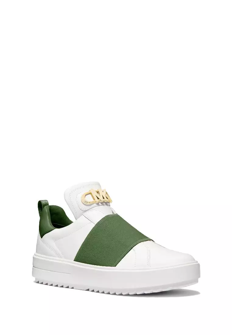 Michael kors leather slip on sneakers hot sale