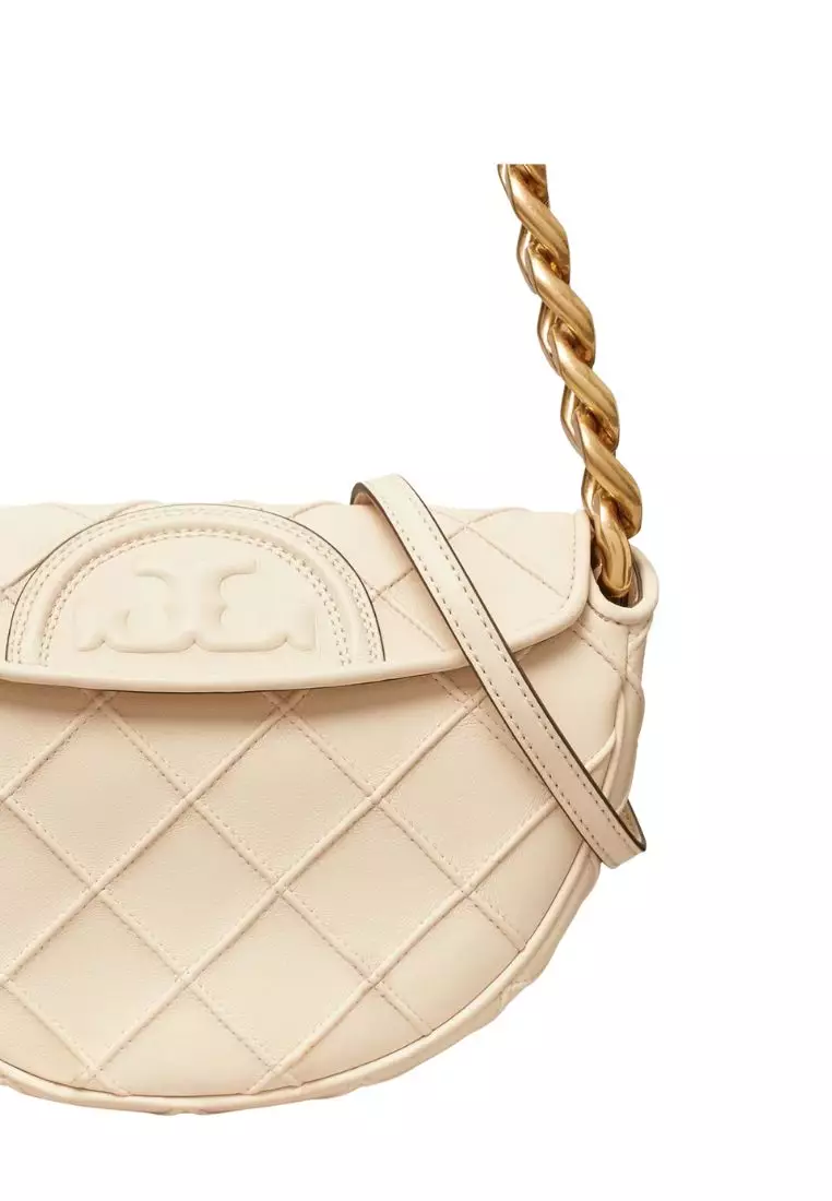 Mini Fleming Soft Crescent Bag New Cream