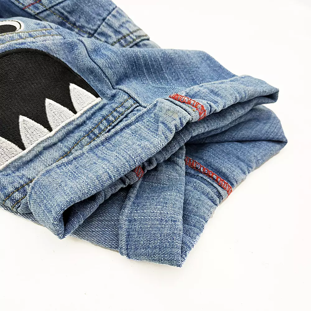 Wakakids Celana Jeans Pendek Anak Laki Laki Usia 6 Bulan Hingga 8 Tahun Rib Short Denim Monster 034 Vench