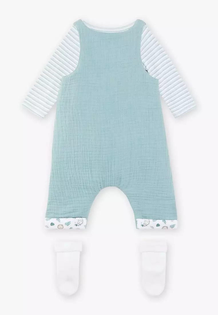 Buy Sergent Major Blue White Bodysuit, Overall And Socks Set 2025 ...