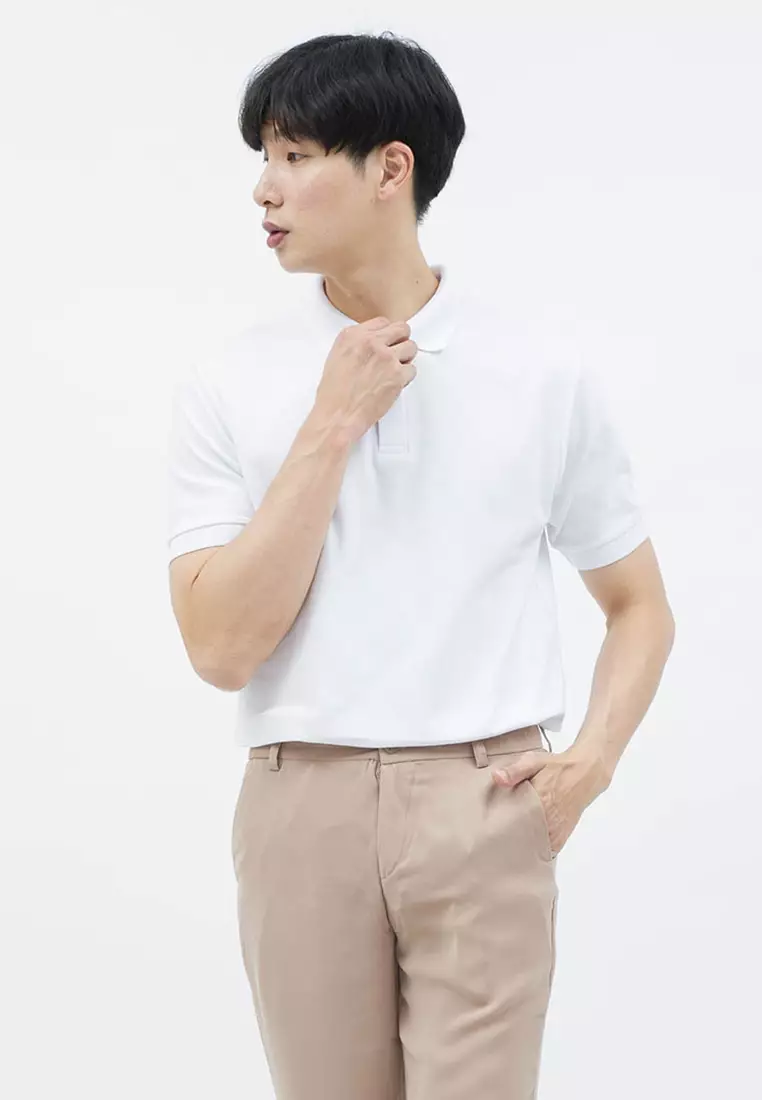 polo shirt baju kaos kerah polo slim houseofcuff putih