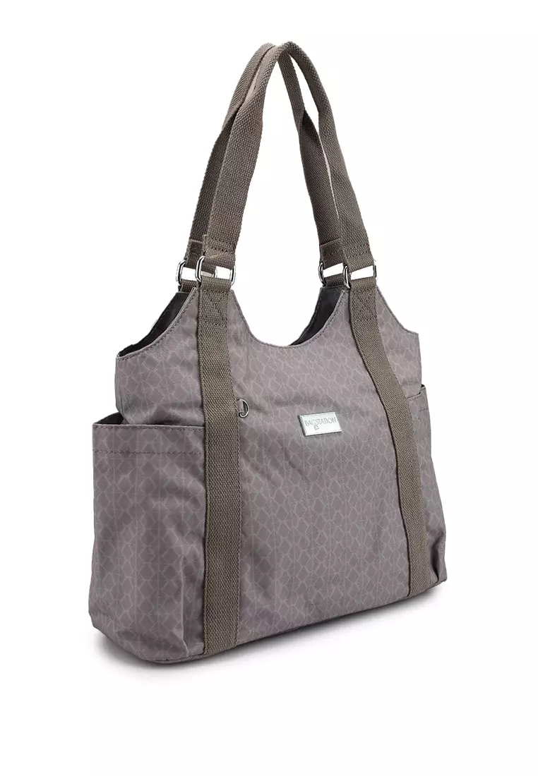 Printed Nylon Shoulder Bag